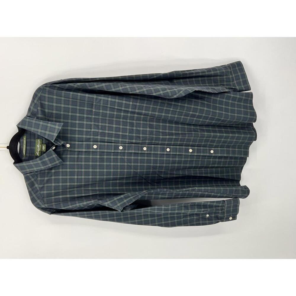 Wrinkle Resistant Classic Fit Plaid Shirt‎ Tall XL 100% Cotton Eddie Bauer